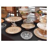 Set of Serving Plates / Pedestals (Cake Plate, Dessert Tray, Cheese Dome, Etc.)