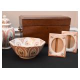 Matching Lefton Bowl & Picture Frames (Japan)