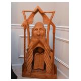 Large Wood Carving (Religious, Judaica, Commandments)