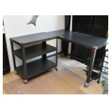 Metal Desk and Office Cart