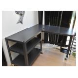 Metal Desk and Office Cart