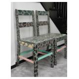 Whimsical Painted Side Chairs (Pair)