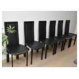 Set of 6 Black Dining Chairs