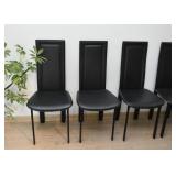 Set of 6 Black Dining Chairs