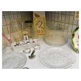Glass Platters, Cake Dome, Hand Mixer, Cookie Cutters, Jars, Etc.
