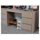 Contemporary Keyhole Desk with 3 Drawers