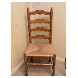 Wooden Side Chair with Rush Seat