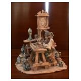 Highly Detailed Watchmaker Figurine, Signed & Dated