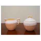 Belleek Creamer & Sugar