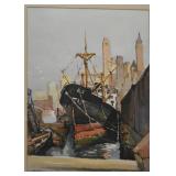 Framed Watercolor Print by A. Marc 