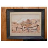 Framed Limited Edition Watercolor Print, Signed