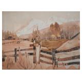 Framed Limited Edition Watercolor Print, Signed