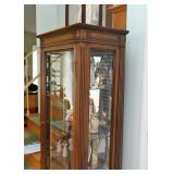 Display Cabinet with Glass Shelves & Mirror Backing