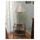 Vintage Floor Lamp with Magazine Rack