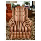 Vintage Tufted Armchair (Striped Upholstery)