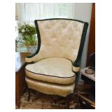 Pair of Elegant Vintage Tufted Armchairs 
