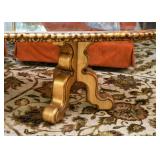 Vintage Oval Cocktail / Coffee Table (Stone Top & Gold Base)