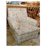 Asian Floral Upholstered Armchair