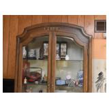 Vintage Display Cabinet with Drawers & Glass Shelves