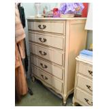 French Provincial Highboy Chest of Drawers