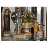 Religious Figurines, Metal Floral Figure