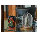 Pottery Vases, Miniature Christmas Tree Under Dome
