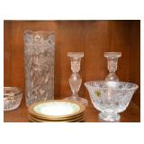 Crystal & Glassware - Vases, Candlesticks, Bowls, Etc.