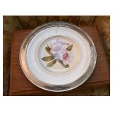 Spode Copeland China Plate with Sterling Silver Edge