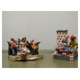 Fairy Tale Glazed Pottery Figurines 