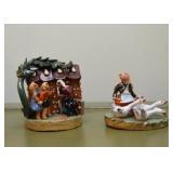 Fairy Tale Glazed Pottery Figurines 