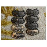 Sterling Silver Liquor Labels