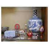 Blue & White Vase & Trinket Box, Pill Boxes, Decorative Home Accessories