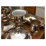 Silver Plate Ice Bucket & Pitcher
