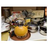 Tea Kettle, Pots & Pans, Utensils