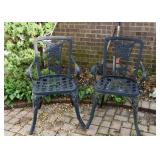 Pair of Iron Garden Chairs