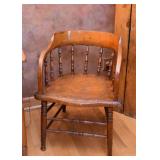 Antique Wood Spindle Chair 