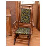 Antique Turned Wood Rocking Chair / Glider