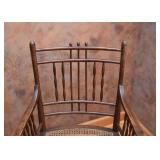 Antique Spindle Chair with Rush Seat