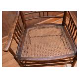 Antique Spindle Chair with Rush Seat