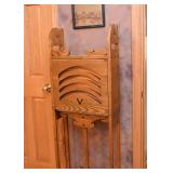 Unusual Antique Oak Ironing Board