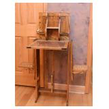 Unusual Antique Oak Ironing Board