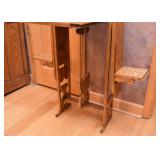 Unusual Antique Oak Ironing Board