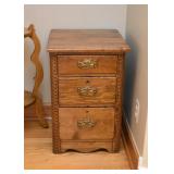Antique Oak Nightstand / Chest of Drawers