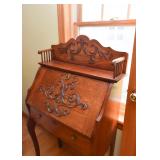 Antique Oak Drop Front Secretary / Desk