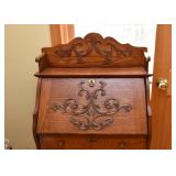 Antique Oak Drop Front Secretary / Desk