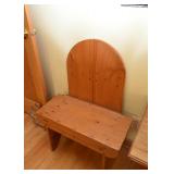 Primitive Bench with Arched Backrest