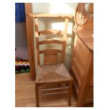 Pair of Antique Prayer Chairs with Rush Seats