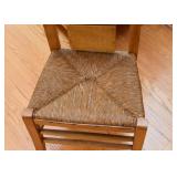 Pair of Antique Prayer Chairs with Rush Seats