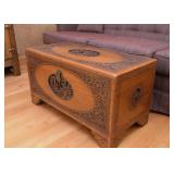Oriental / Asian / Chinese Wood Carved Trunk / Chest