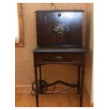Antique Drop Front Music Cabinet
